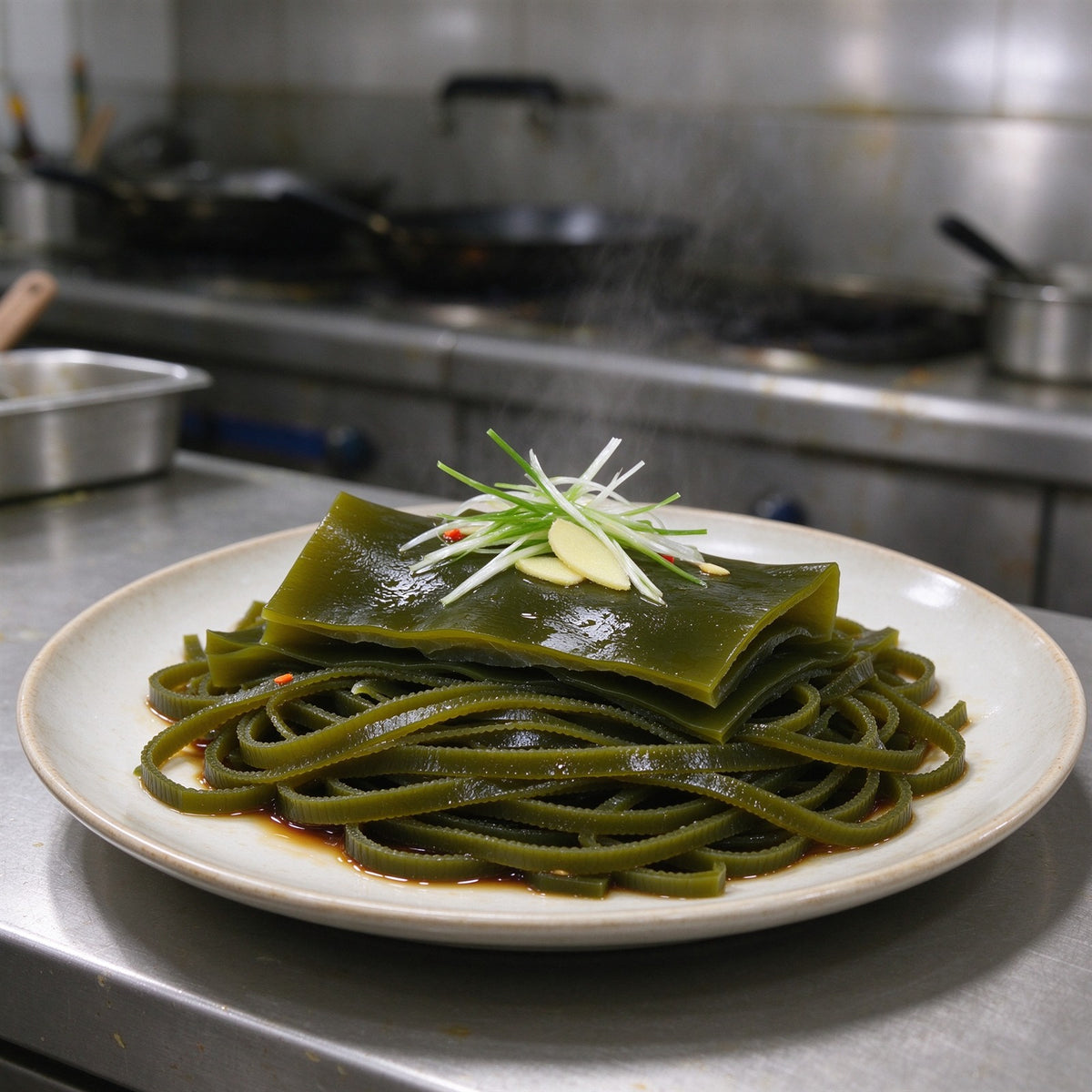 Fresh Kelp Sheets and Shredded Strips
