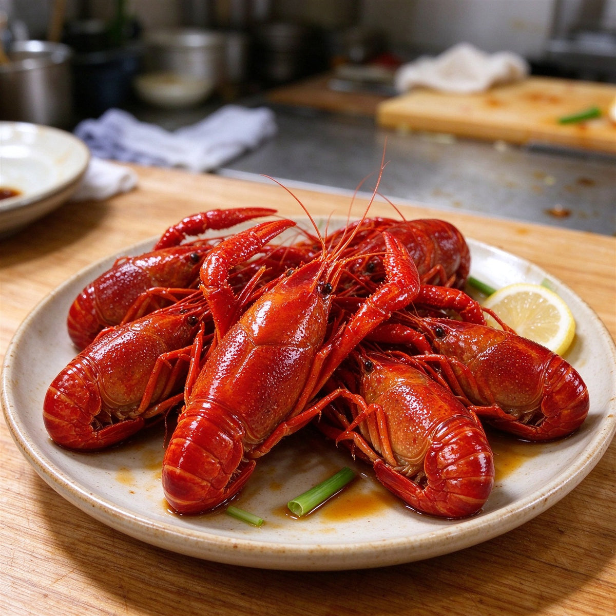 Boiled Crawfish Platter with Garlic