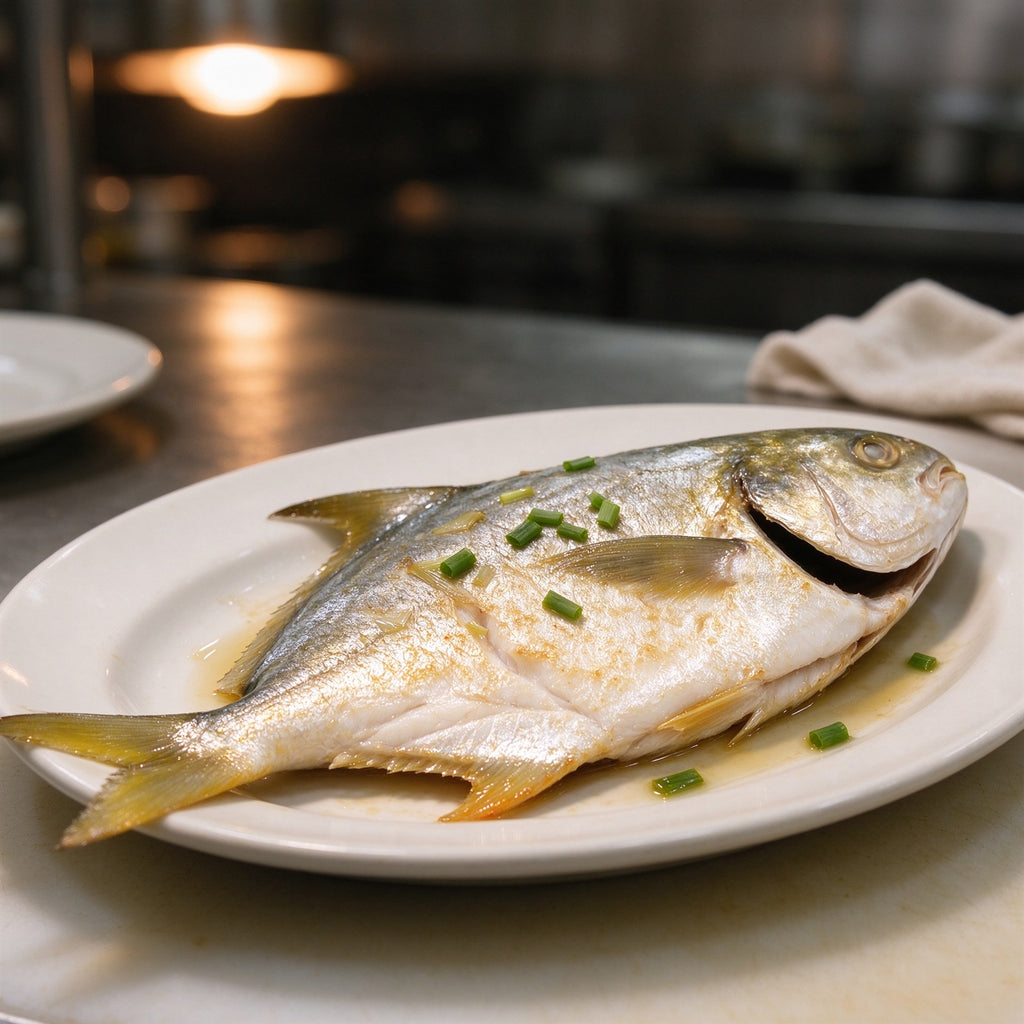 Fresh Whole Golden Pomfret Fish